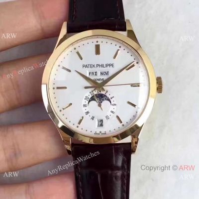 Swiss Patek Philippe Annual Calendar Moonphase 5396r KM Factory 9015 Watch Yellow Gold